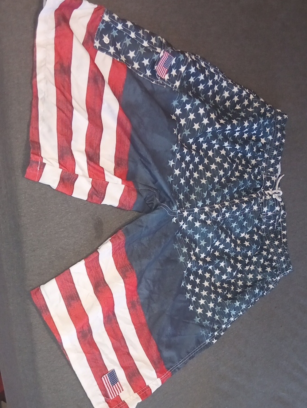 North 15 Patriotic American Flag Board Shorts - Red White Blue